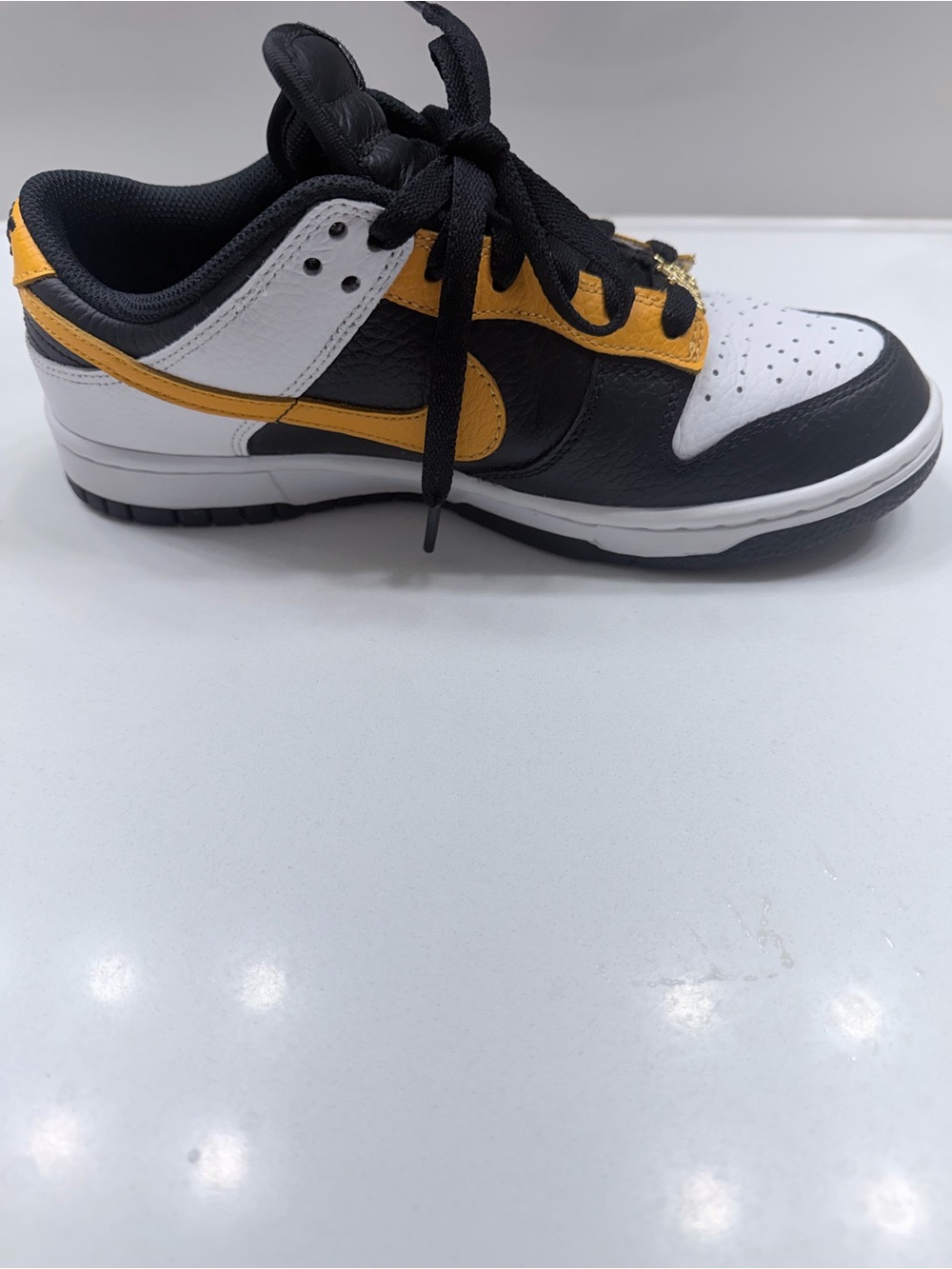 Nike Low-Top Athletic Sneaker - Black White Gold - Picture 9 of 13